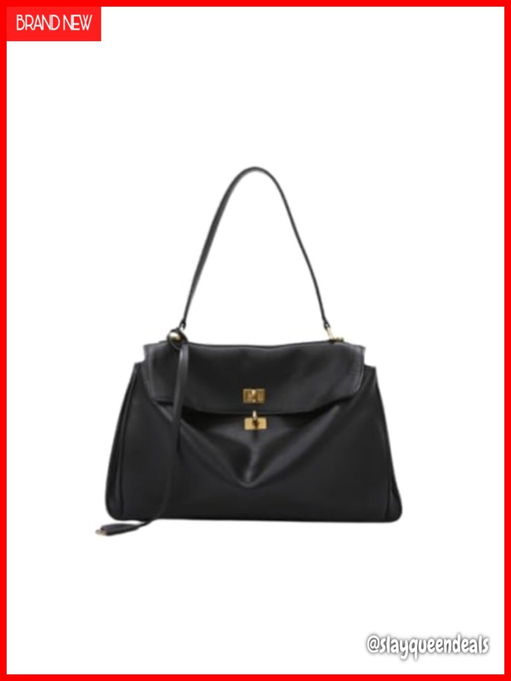 Faux Leather Satchel Top Handle Shoulder Bag Tote for Work